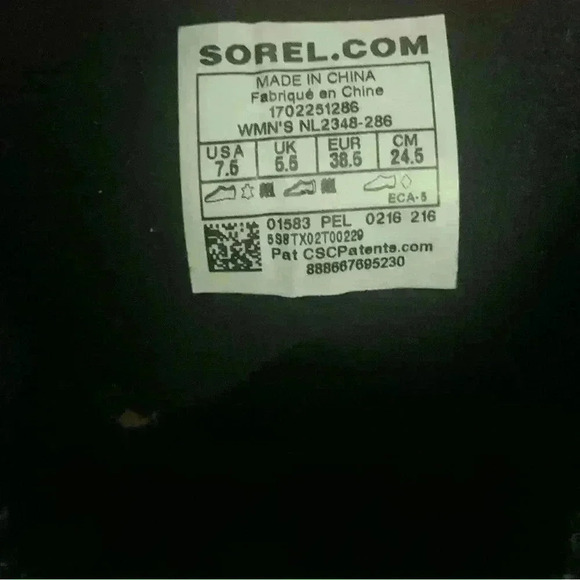 Sorel Slimpack Lace II Duck Boots, Womens Size 7.5 NL2348-286 Elk Black - Picture 11 of 12